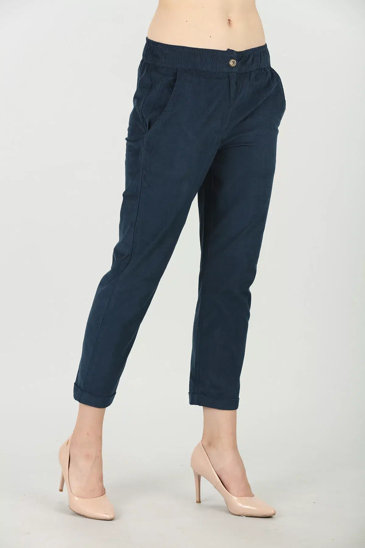 Solid Blue Pant For Women