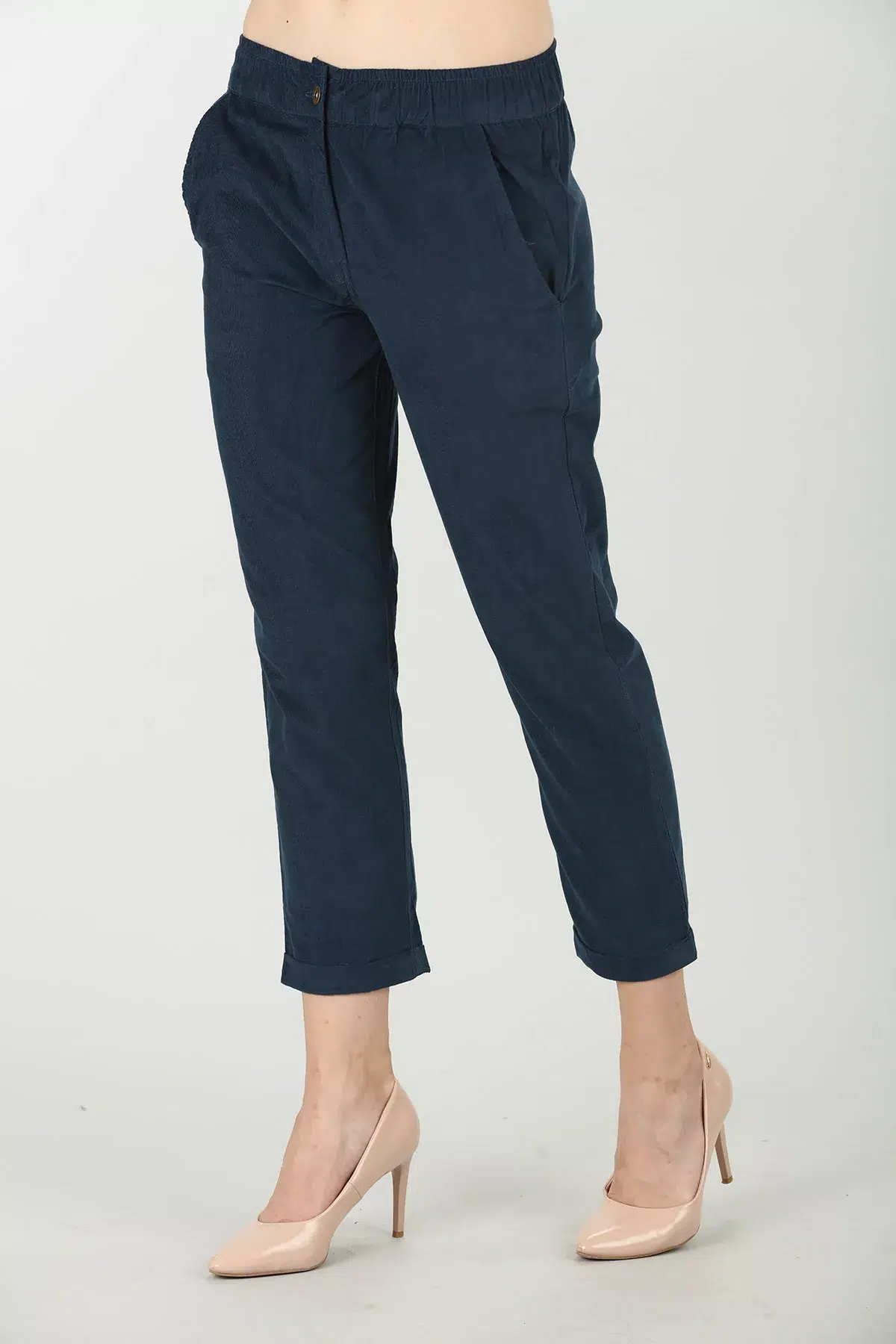 Solid Blue Pant For Women