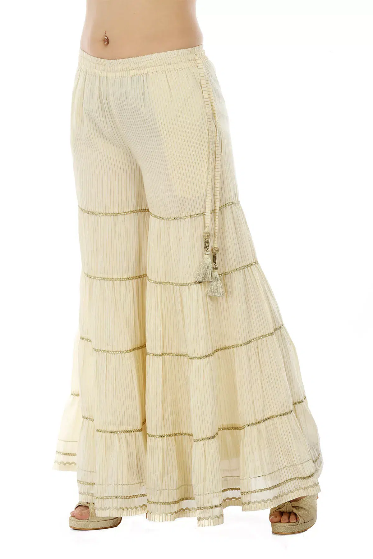 Cream Garara For Women