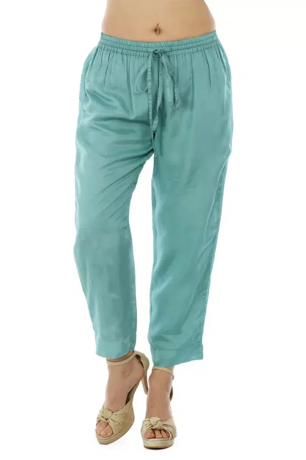 Solid Blue Palazzo For Women