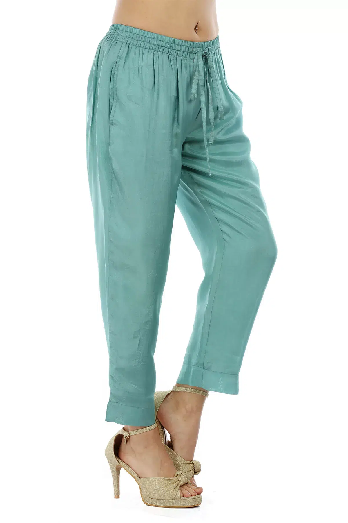Solid Blue Palazzo For Women