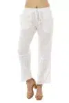 Solid White Palazzo Pants For Women