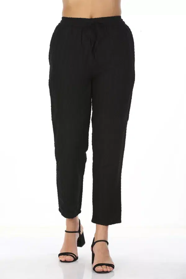 Solid Black Palazzo Pants For Women