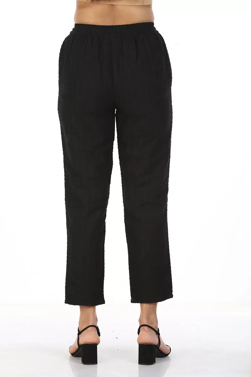 Solid Black Palazzo Pants For Women