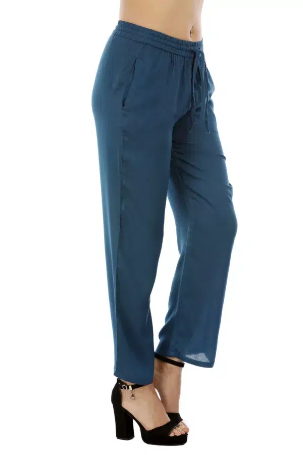 Solid Blue Plazo For Women