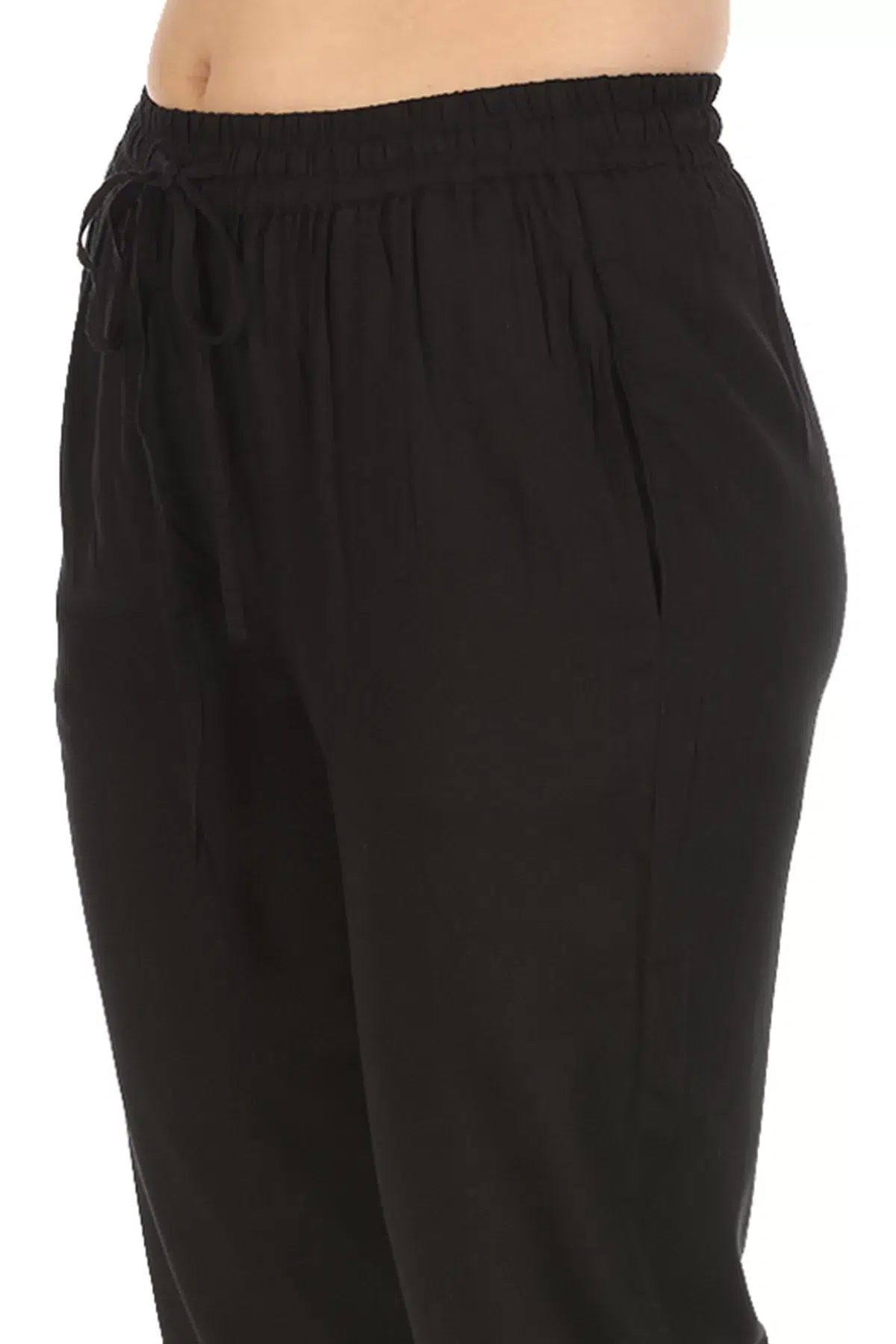 Solid Black Palazzo Pants For Women