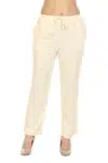Solid Light Cream Color Palazzo Pants For Women