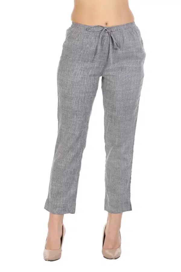 Solid Grey Plazo For Women
