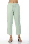 Solid Pastel Green Plazo For Women