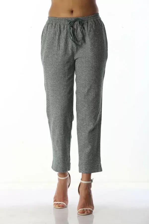 Solid Grey Colour Palazzo Pants For Women