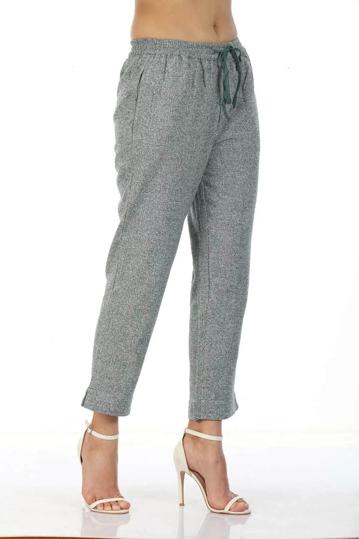 Solid Grey Colour Palazzo Pants For Women