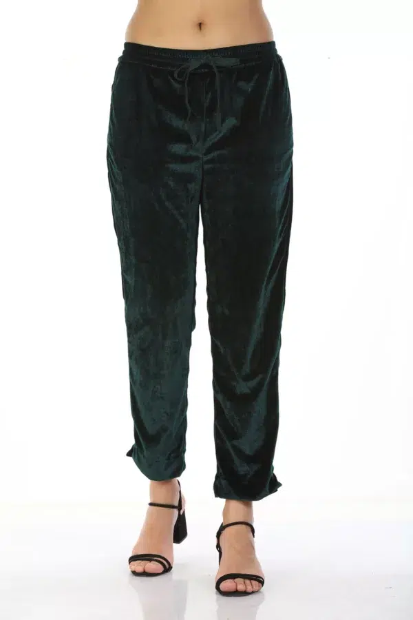Solid Green Palazzo For Women
