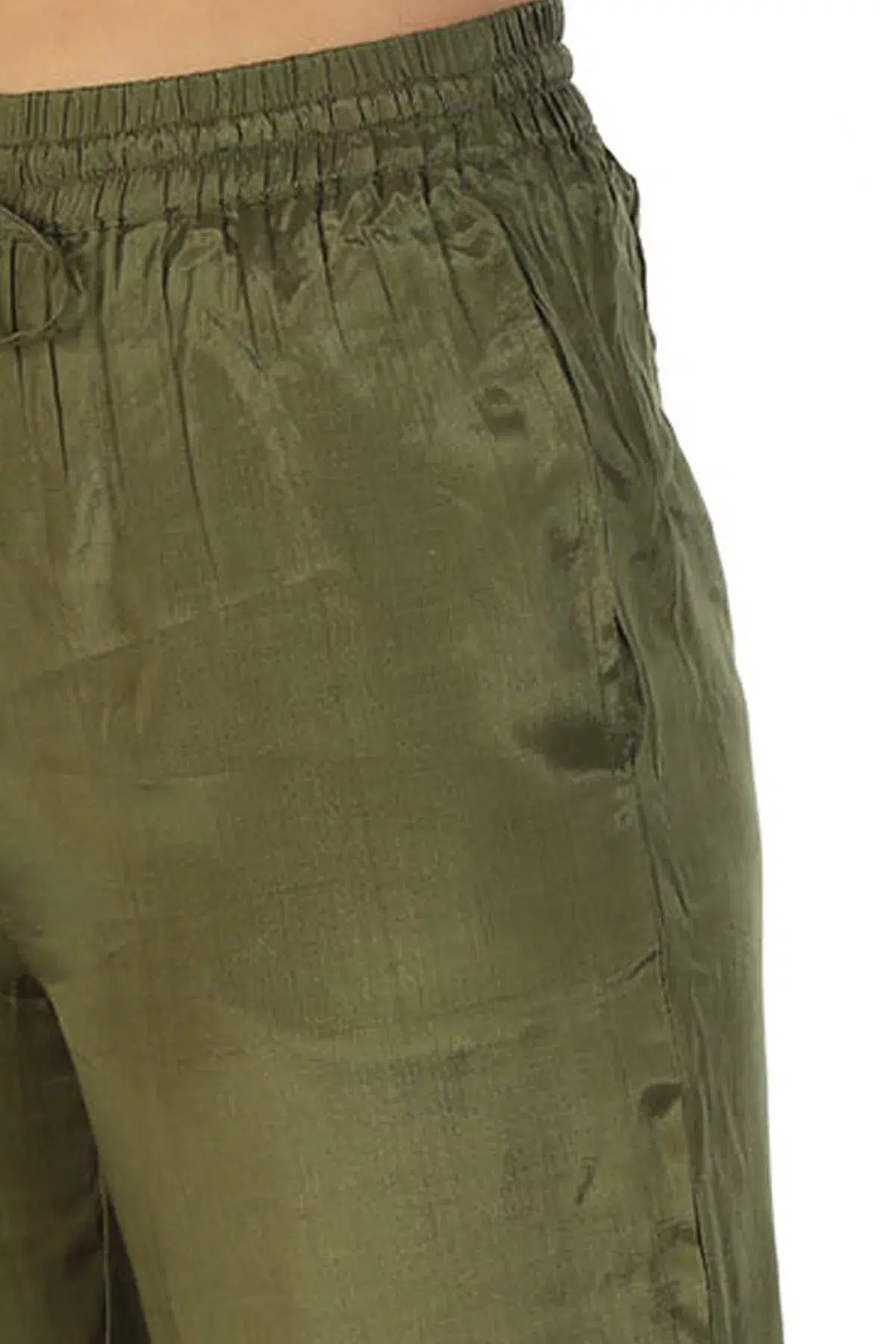 Solid Green Palazzo Pants For Women