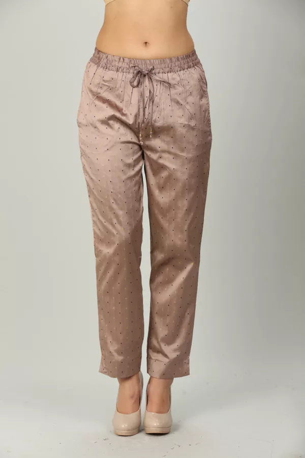 Rosy Brown Silk Palazzo For Women