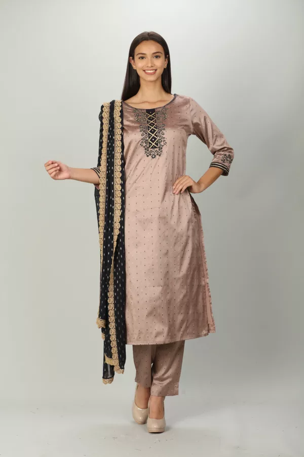 Rosy Brown Silk Palazzo For Women