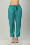 Solid Teal Palazzo Pants For Women
