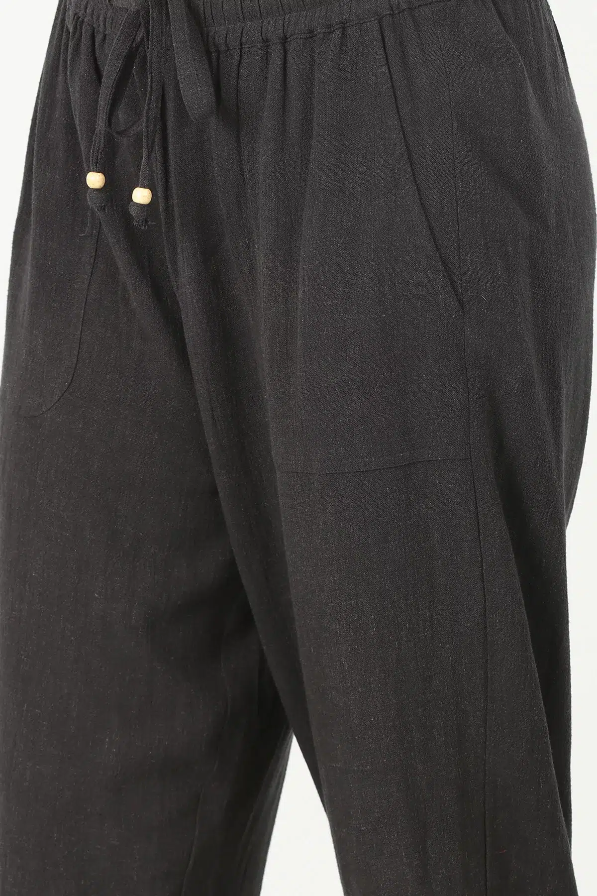 Dark Charcoal Solid Pants For Women