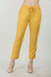 Solid Yellow Palazzo Pants For Women