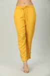 Solid Yellow Plazo For Women