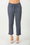 Solid Blue Palazzo Pants For Women