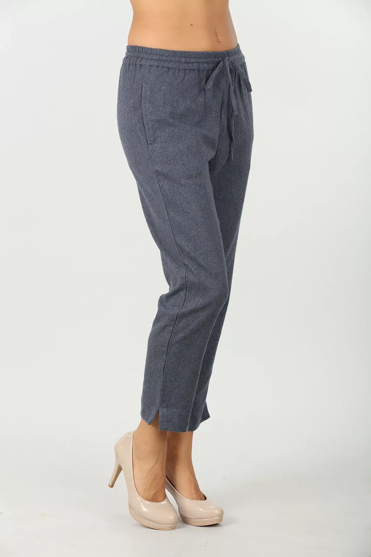 Solid Blue Palazzo Pants For Women