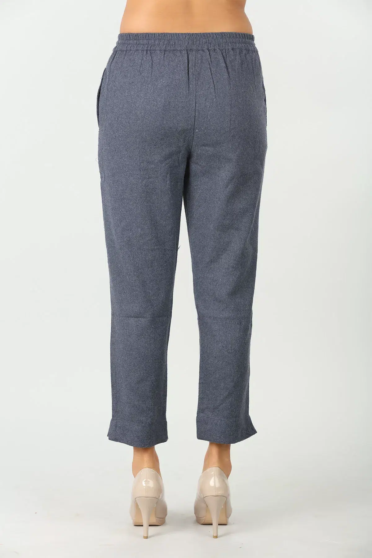 Solid Blue Palazzo Pants For Women