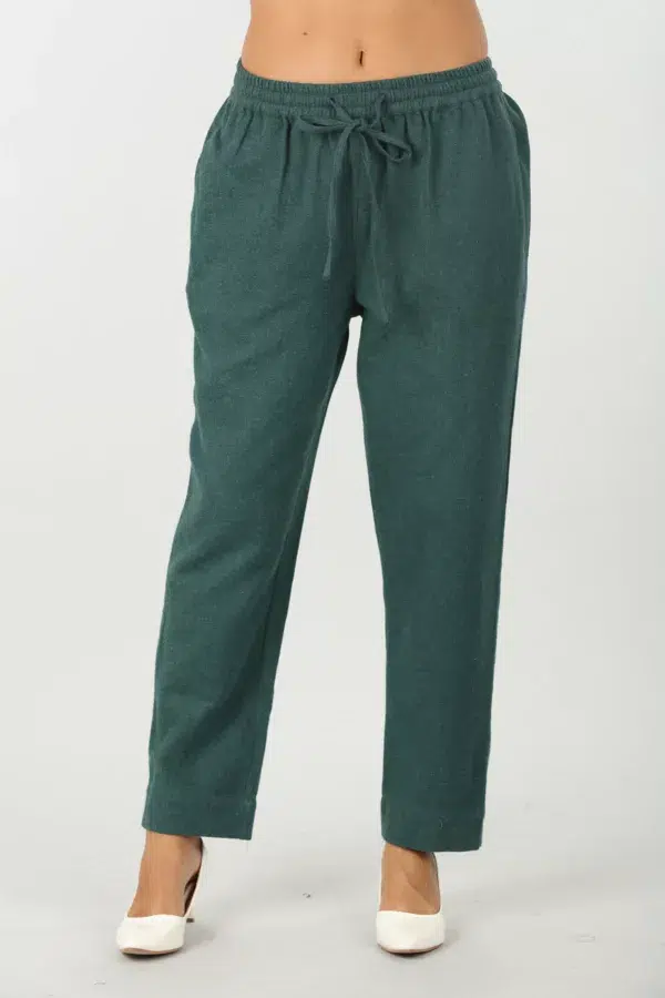 Teal Dark Green Palazzo Pants For Women