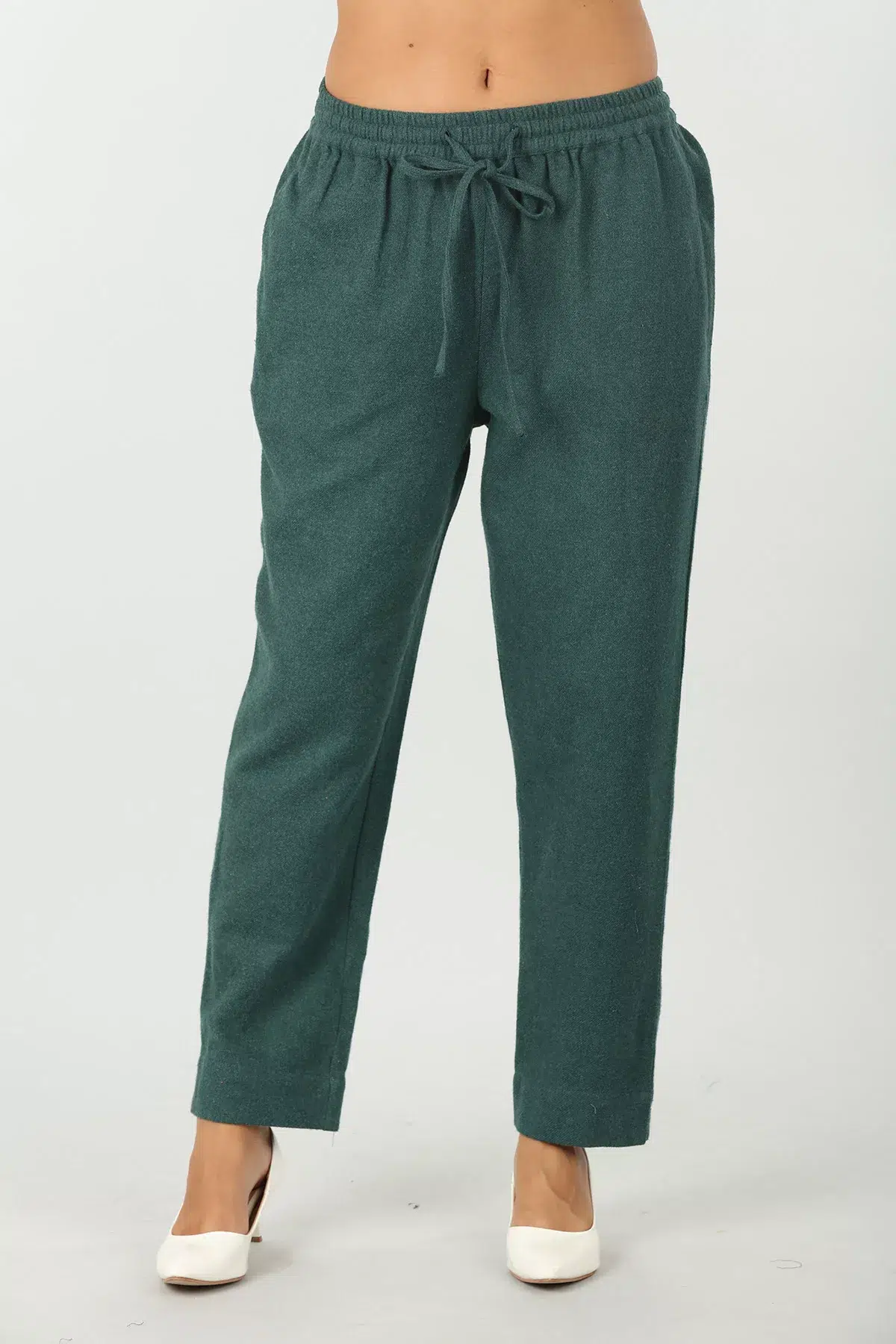 Teal Dark Green Palazzo Pants For Women