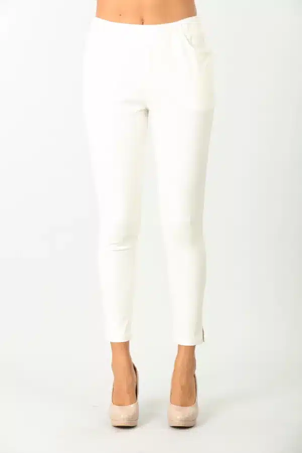 Solid White Pant For Women