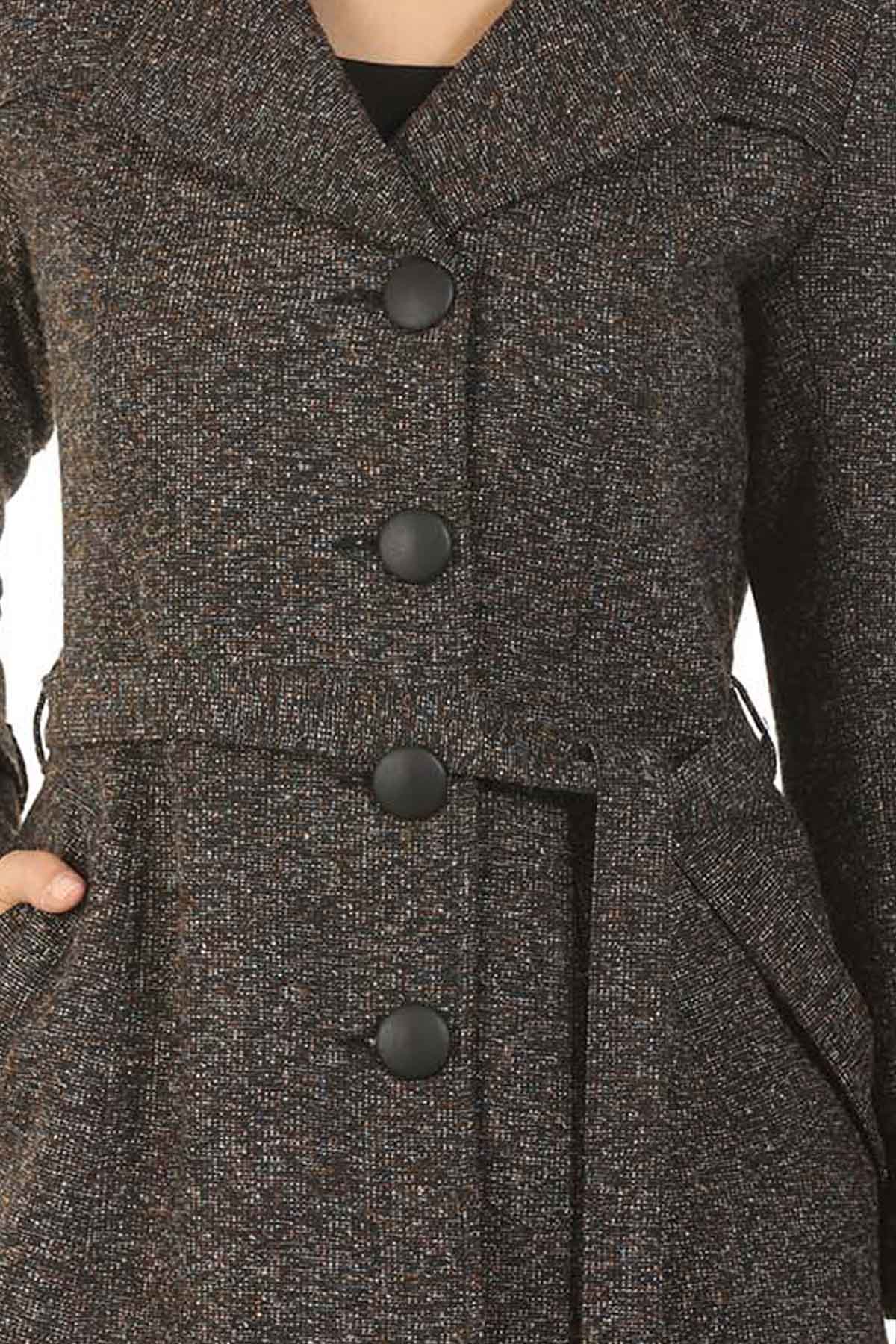 Solid Brown Jacket For Women