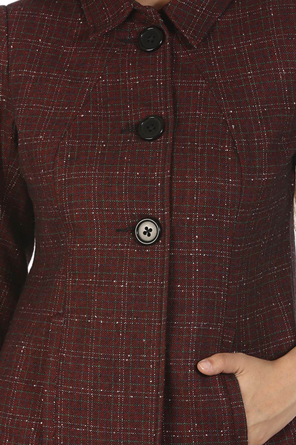Maroon Jacket For Winter Ladies