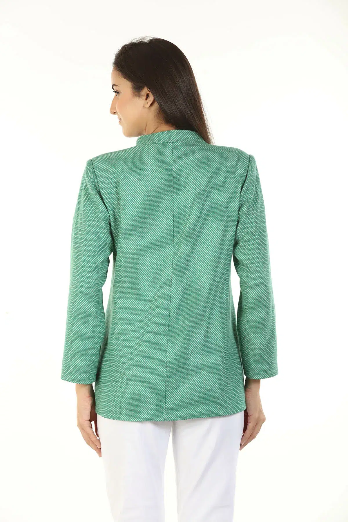 Green Woolen Jacket For Ladies