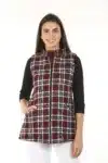 Sleeveless Wine Ladies Red Jacket