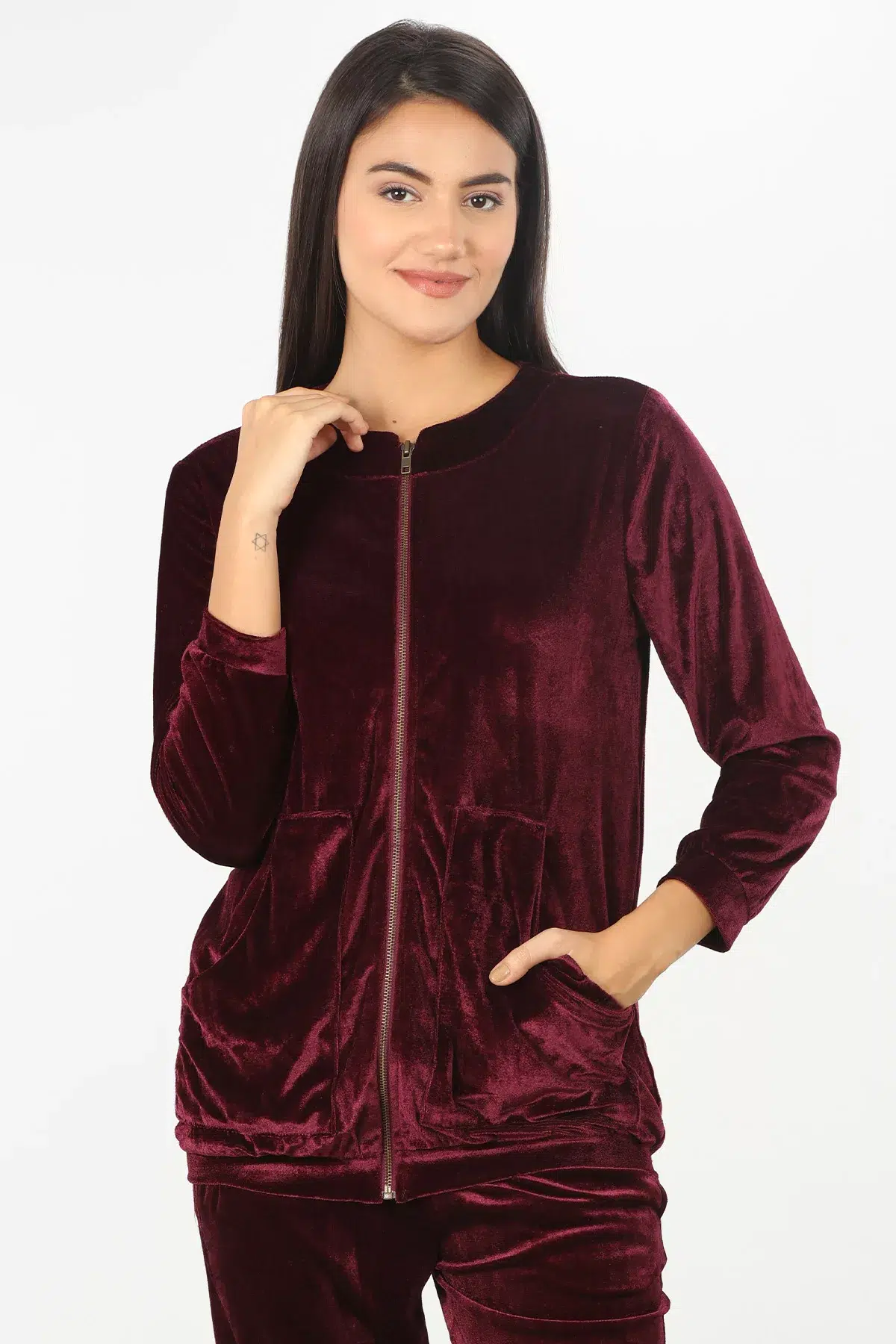 Velvet Winter Hoodies For Ladies