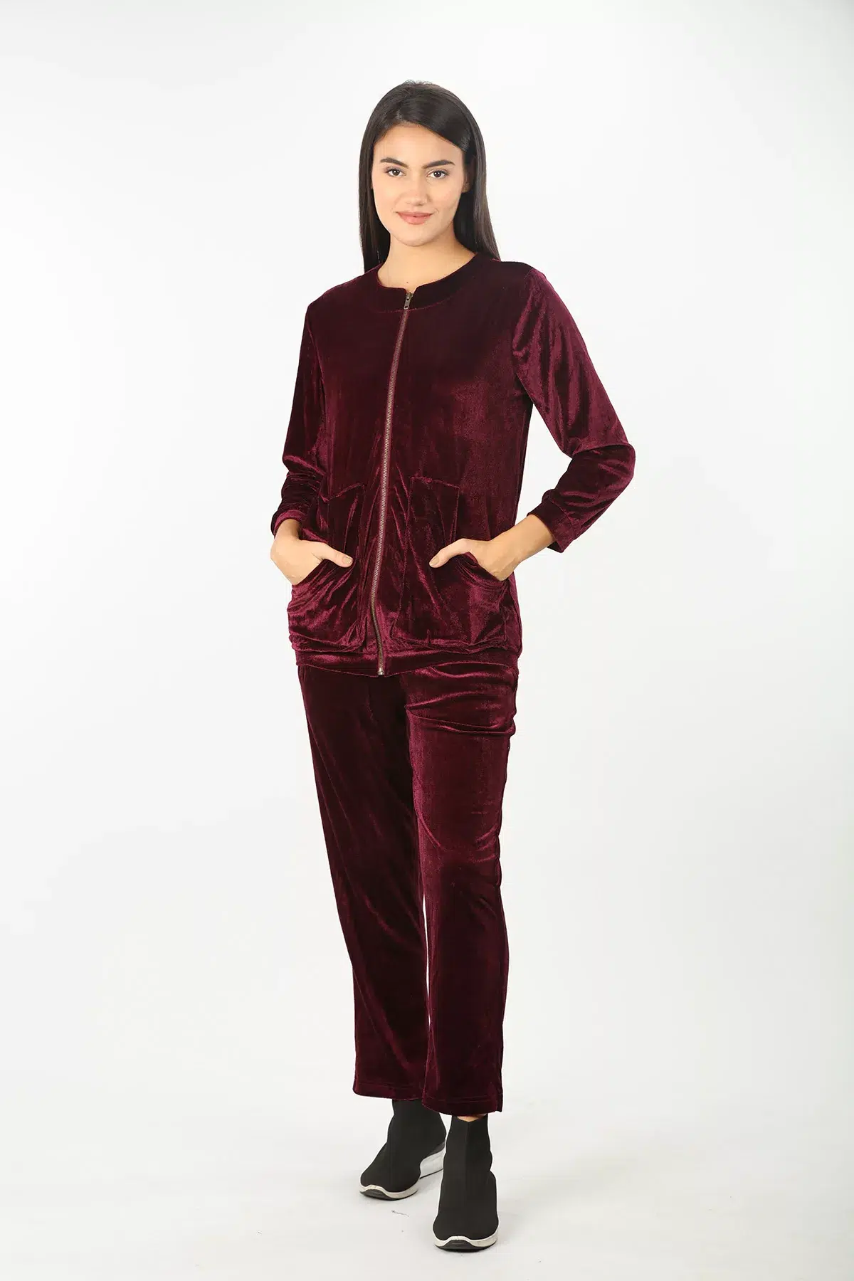 Velvet Winter Hoodies For Ladies