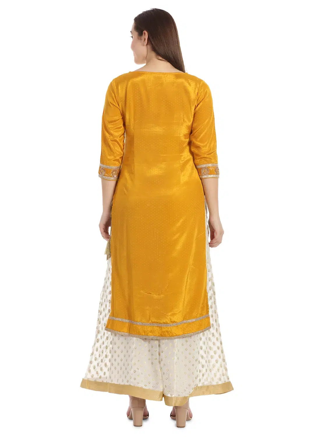 Embroidered Yellow Kurti For Women