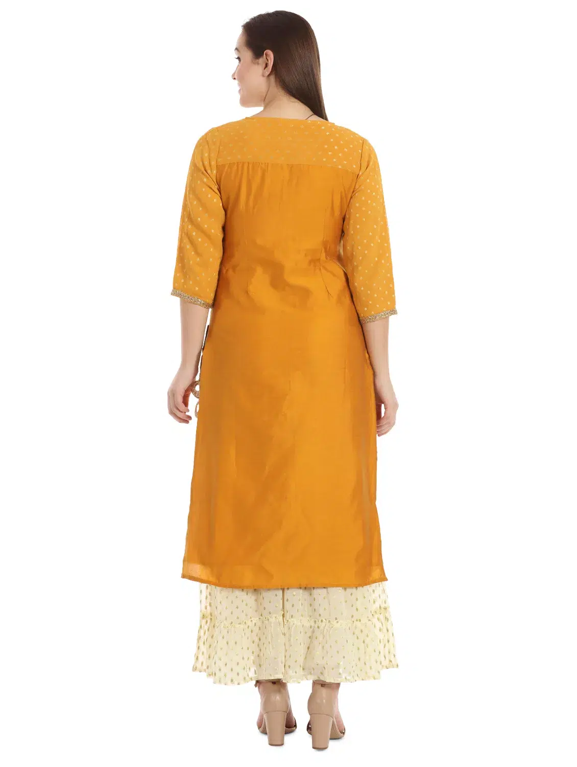 Coloured Silk & Georgette Kurti - Image 5