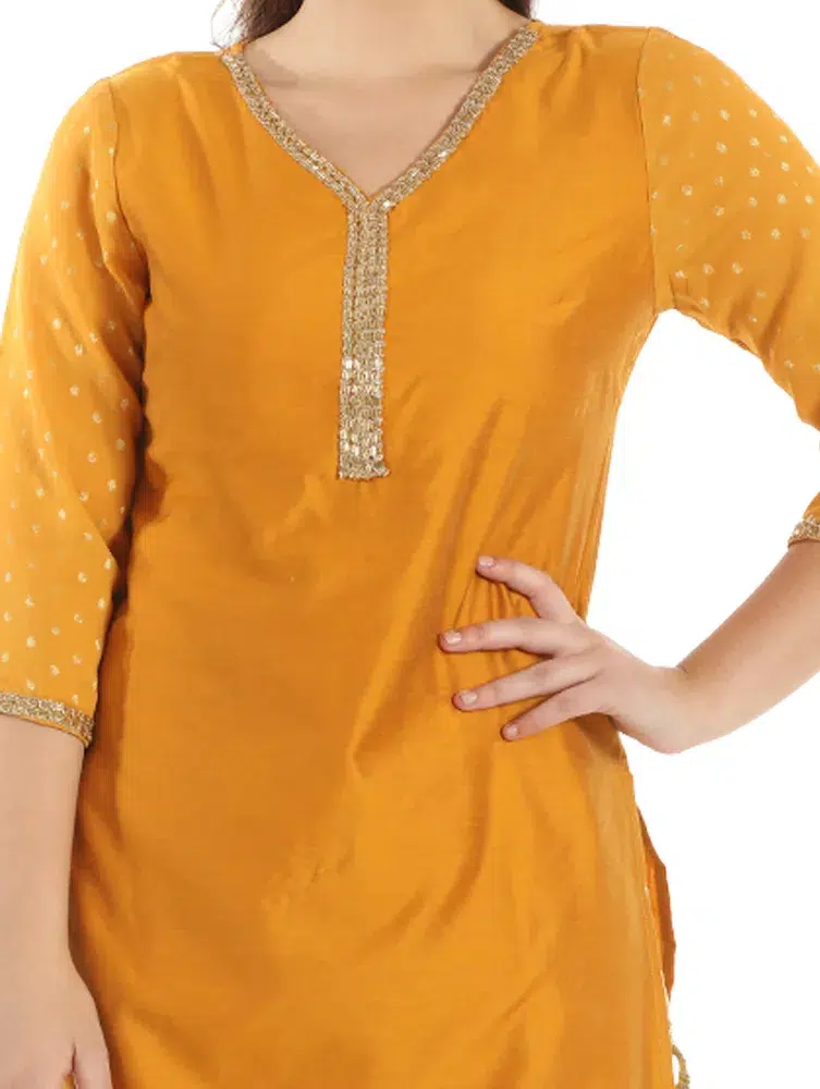 Coloured Silk & Georgette Kurti - Image 6