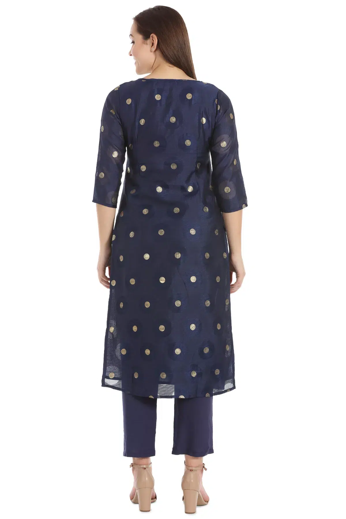 Printed Navy Blue Color Kurti For Women