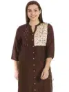 Embroidered Brown Kurtis For Women