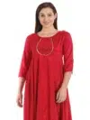 Solid Red Kurti For Women
