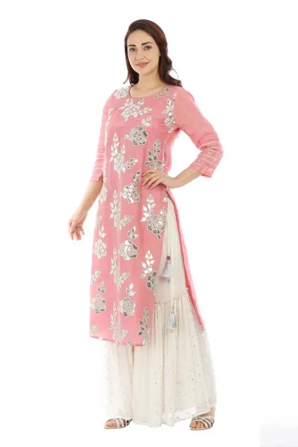 Kurti In Pink Colour For Women