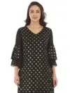 Printed Black Kurti For Women