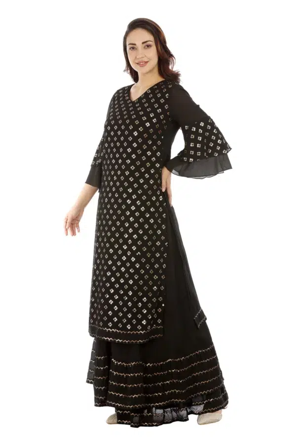 Printed Black Kurti For Women