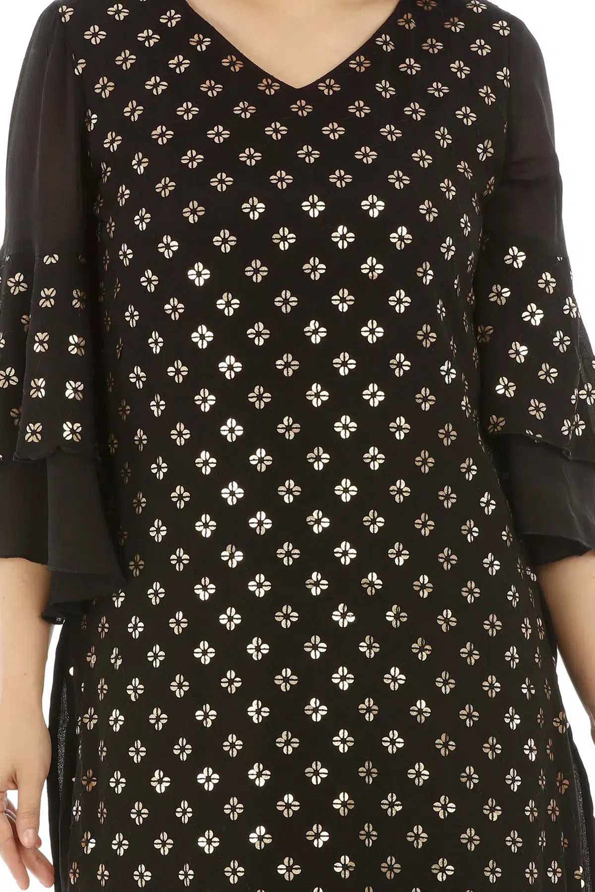 Printed Black Kurti For Women