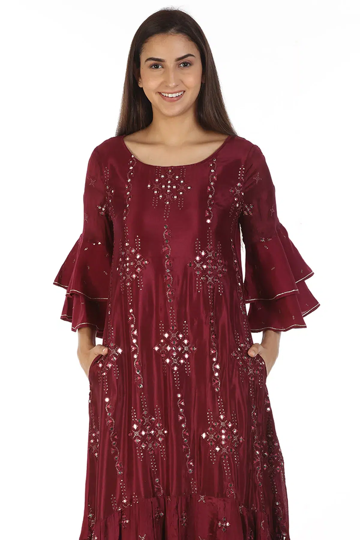 Wine Colour Kurti For Women