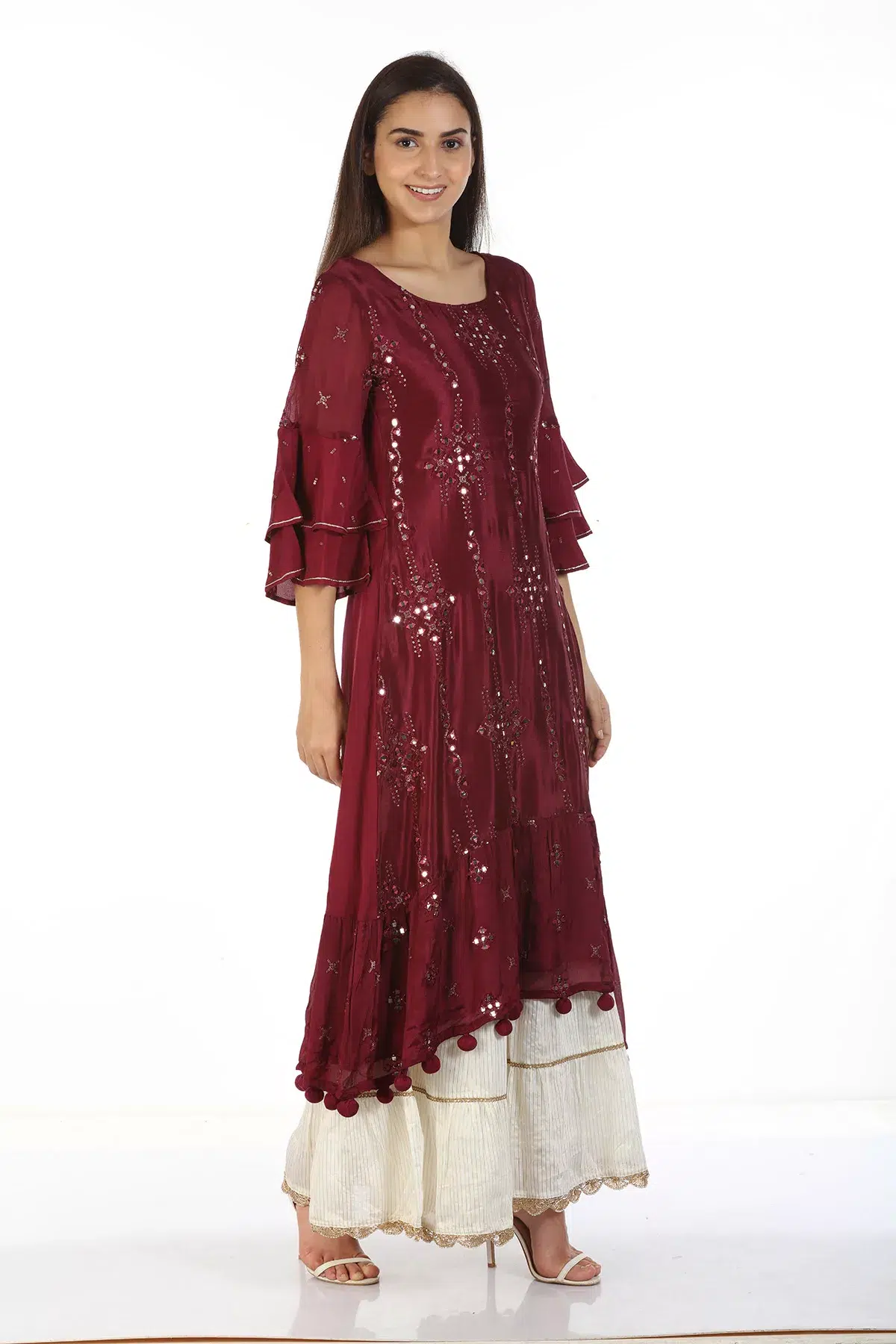 Wine Colour Kurti For Women