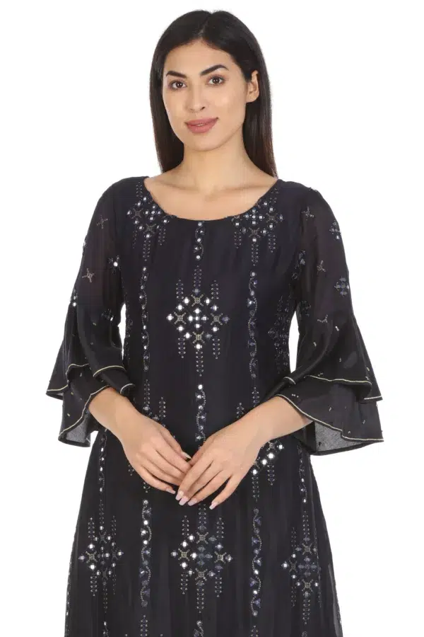 Charcoal Purple Kurtis For Women