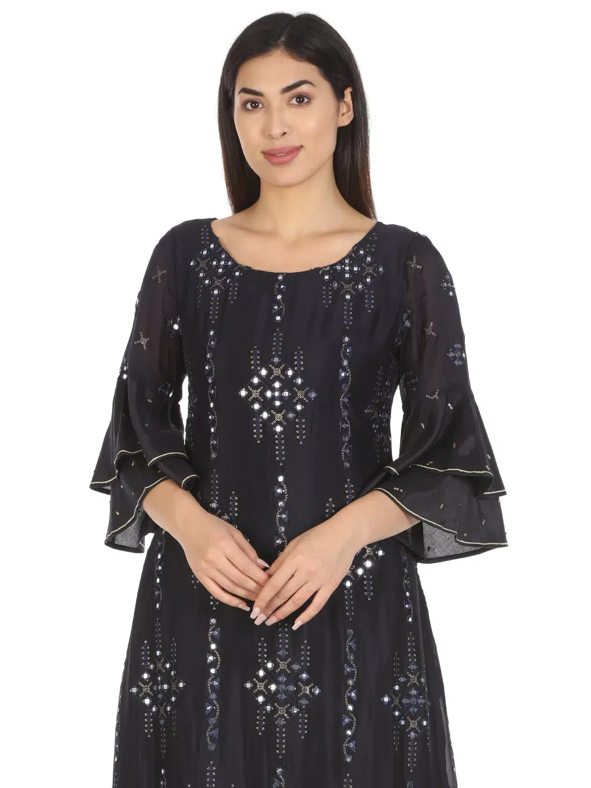 Charcoal Purple Kurtis For Women