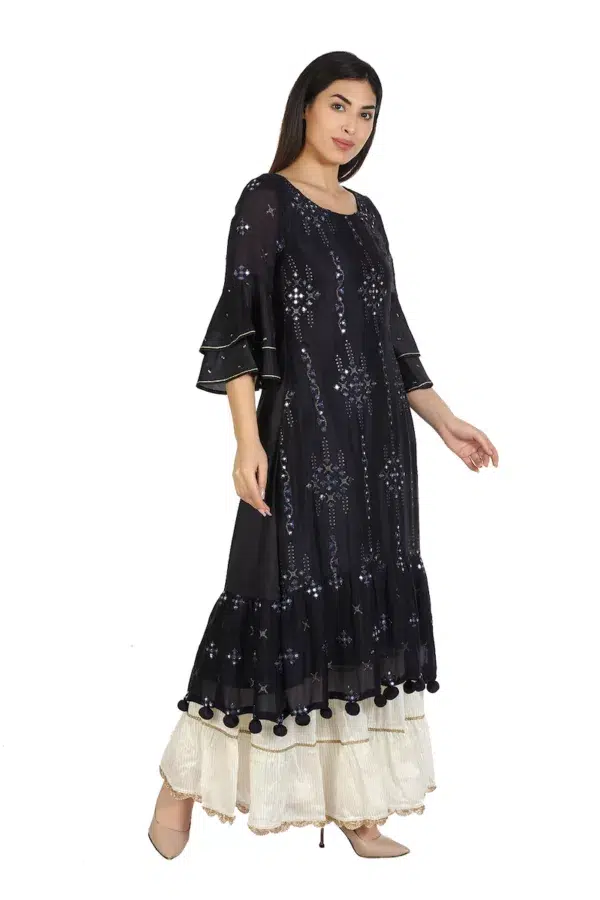 Charcoal Purple Kurtis For Women